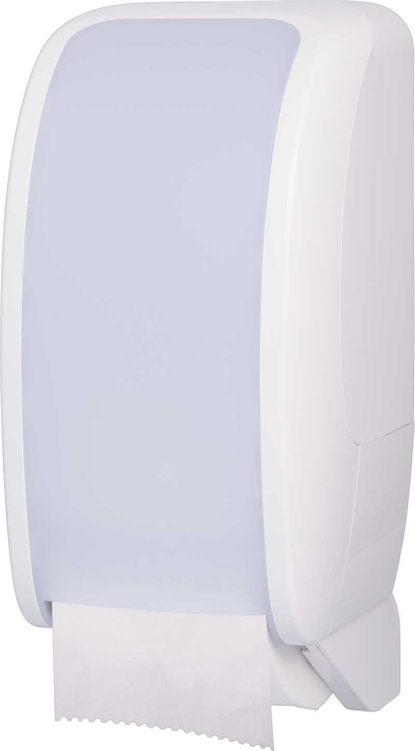 WB Toilettenpapierspender aus ABS Kunststoff, weiss mit eingebauter Abrollbremse.